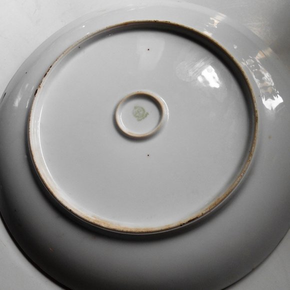 RS Germany 10 1/2" Cake Plate 2 Handled Hand Painted White, Pink & Yellow Roses - Picture 6 of 7